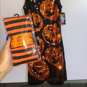 Spirit Halloween dress and tights